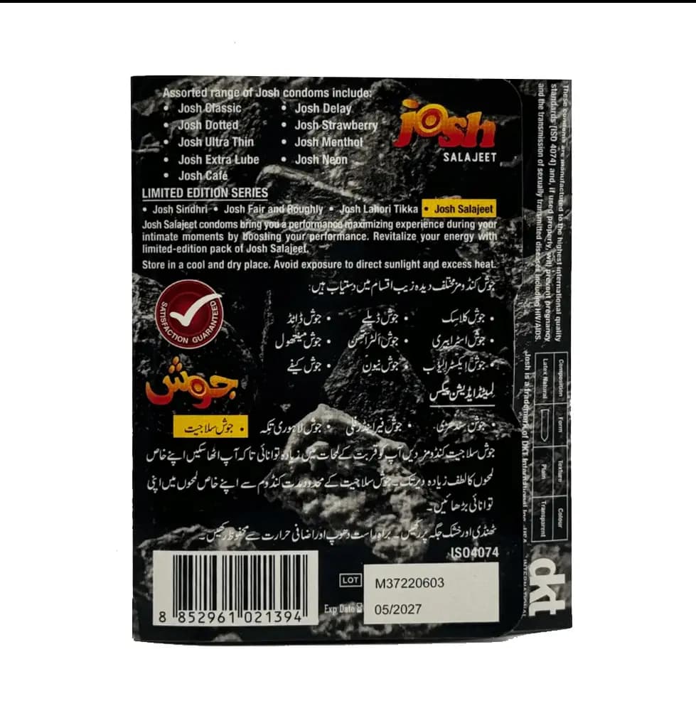 Josh Salajeet Condoms - 36 Condom Pack (12 x 3s)