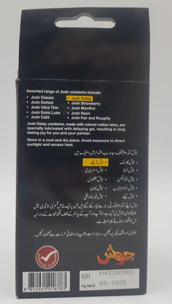 Josh Delay  Condoms - 36 Condom Pack (12 x 3s)